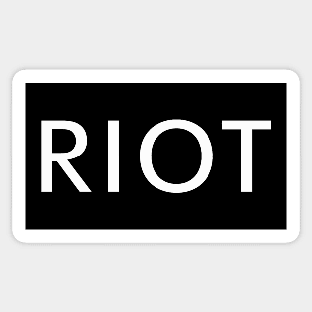 Riot! Mac Always Sunny (white variant) Sticker by NightMan Designs